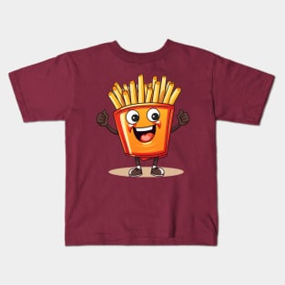 Cute French Fries T-Shirt  characters Kids T-Shirt